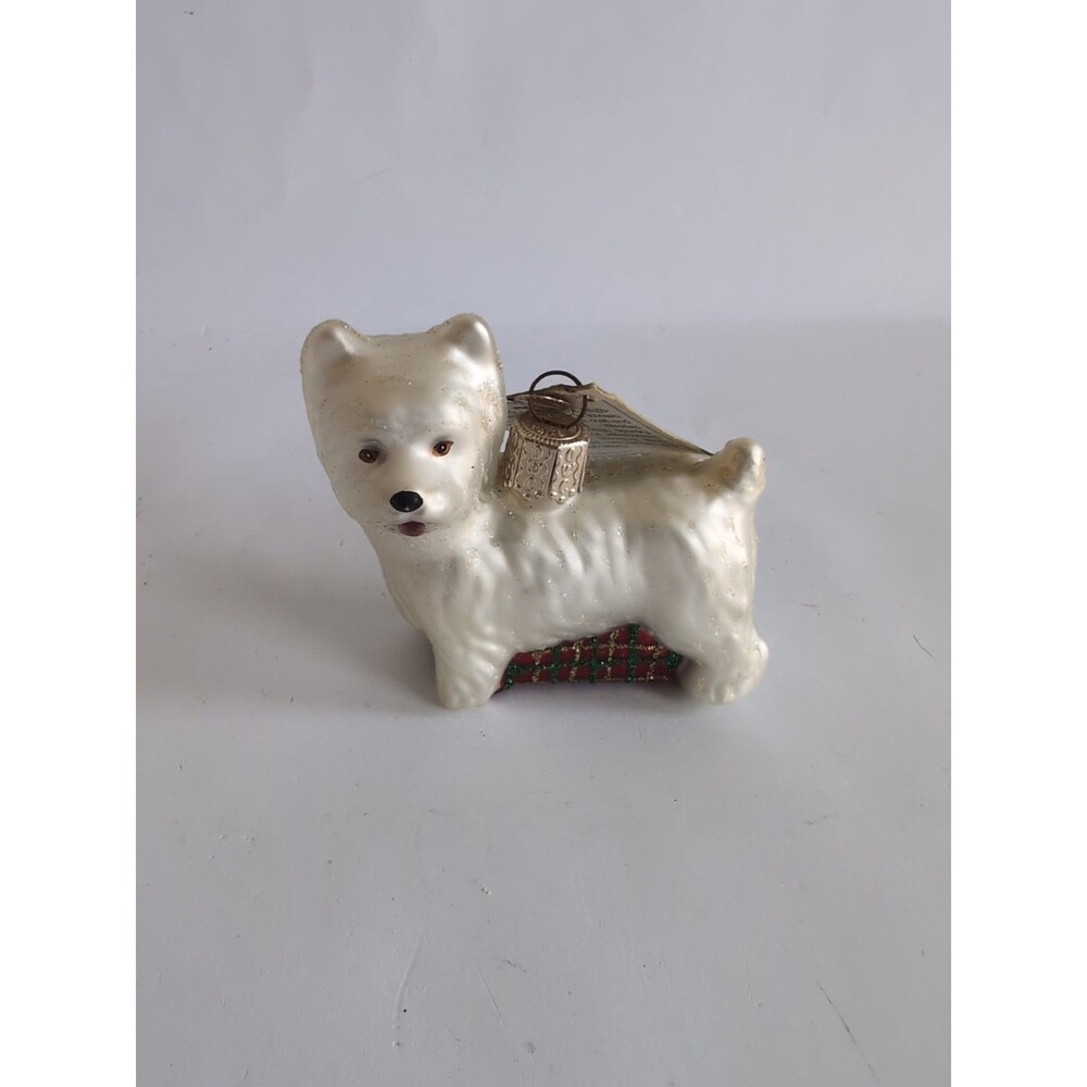 Westie Dog Glass Christmas Ornament Old World Christmas #12251 West Highland